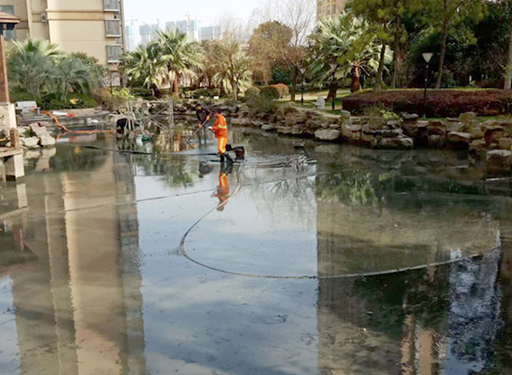烈山景观池淤泥清理